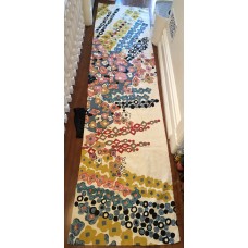 Crewel Rug Confetti Flora Multi Chain Stitched Wool Runner