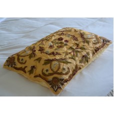 Crewel Pillow Sham Art Nouveau Silk Organza 