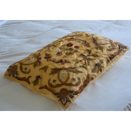 Crewel Pillow Sham Art Nouveau Silk Organza 