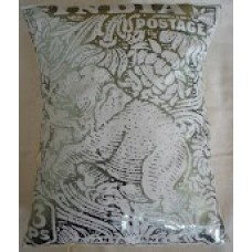 Crewel Pillow Elephant Grey Cotton Duck