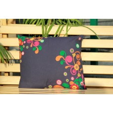 Crewel Pillow The bright ones Navy Blue Cotton Duck