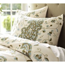 Crewel Bedding Paisley Multi Crewel Embroidered Duvet Cover
