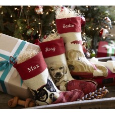 Crewel Embroidered Pet Stocking