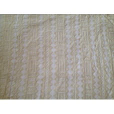 Crewel Fabric Chariot White on Storm Cloud Cotton Duck