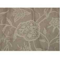Crewel Fabric Lotus Classic Natural White Silk Organza