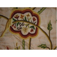 Crewel Fabric Lotus Troy Silk Organza