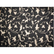 Crewel Fabric Orpheus Neutrals on Black Cotton