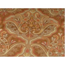 Crewel Fabric Paisley Tapestry Light Brown Cotton Duck