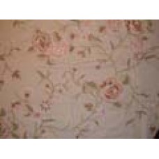 Crewel Fabric Rosalind Pastel Cotton