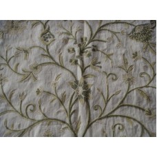 Crewel Fabric Tree of Life Neutrals on Jasmine Linen