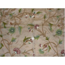 Crewel Fabric Wintertime Raw Silk Organza