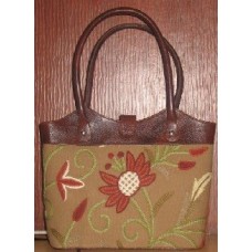 Crewel Handbag Marigold Coffeehot Cotton