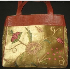 Crewel Tree of Life Gold Tote