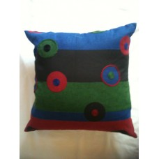 Crewel Pillow Rounds Multicolor