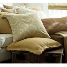 Crewel Pillow Brielle Cream Crewel Embroidered Pillow Cover