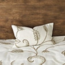 Crewel Pillow Catania Off White Cotton Duck (12x20)