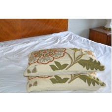 Crewel Pillow Giverny Sweetpine Cotton Duck Standard20x26