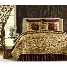 Crewel Pillow King Shams Art Nouveau Desert Sand  Silk Organza