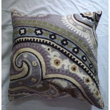 Crewel Pillow Mohana Lavender Cotton Duck