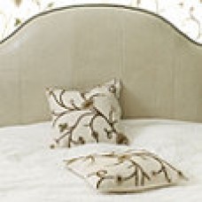 Crewel Pillow Poisitano White Jute (18x18)