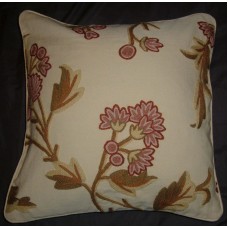 Crewel Pillow Wintertime Sweetpine Cotton