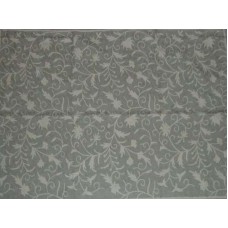 Crewel Rug Tech Neutrals on Grey Chain Stitched Wool Rug