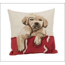 Crewel Pillow Dog Cotton Duck (12"x12")