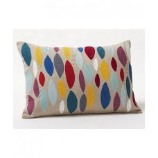 Crewel Pillow Coyuchi Moon Drops Multi Linen