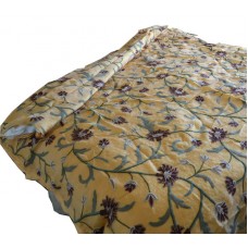 Crewel Bedding Allium Floral Haygold Silk Duvet Cover