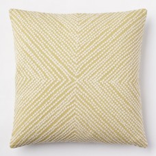 Crewel Pillow Diamond Dot Leek Cotton Duck