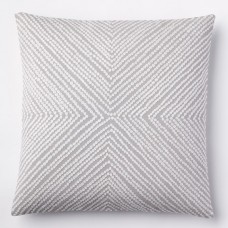 Crewel Pillow Diamond Dot Platinum Cotton Duck