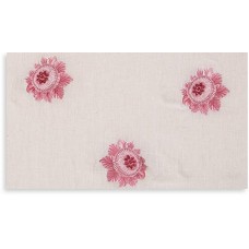Crewel Fabric Everlasting Flower Pink Cotton Duck