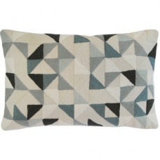 Crewel Pillow Harlequin Grey Linen