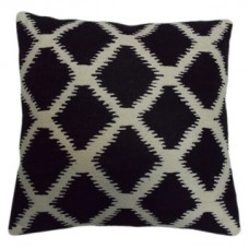 Crewel Pillow Ikat Cotton Duck