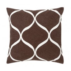 Ogee Java Crewel Embroidered Pillow Cover