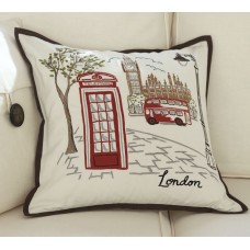 Crewel Pillow London Cotton Duck