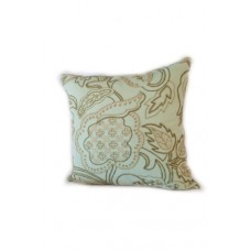 Crewel Pillow Manor Sea Glass Cotton Duck