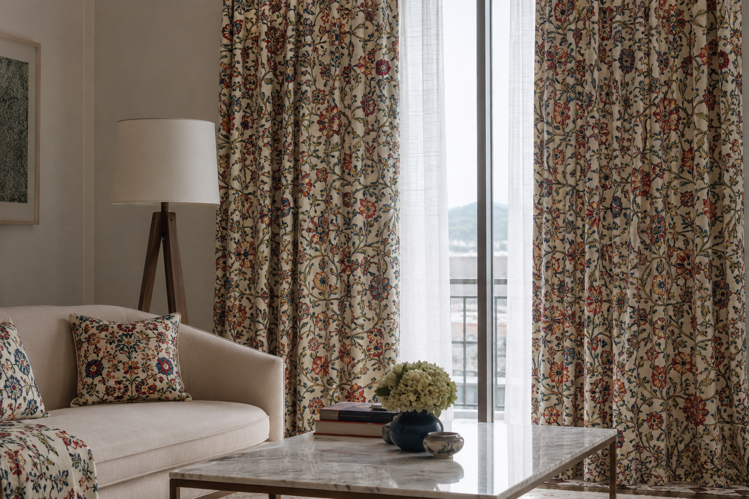 Crewel Wool Fabrics & Curtains Detail