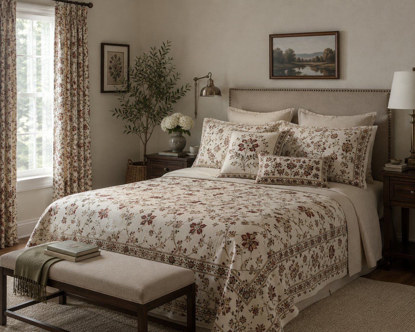 Kashmiri Wool Tree of Life Bedding Set