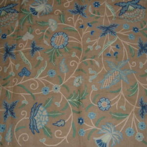 Crewel Fabric Antique Natural Brown Jute