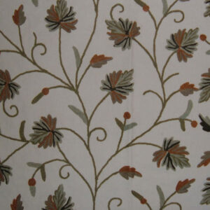 Crewel Fabric Peaces Off White Cotton