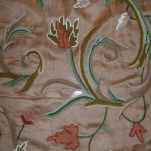 Crewel Fabric Curve Desert Sand Silk Organza