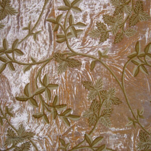 Crewel Fabric Epona Rose Gold Rayon Velvet