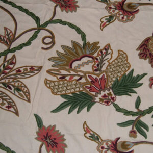Crewel Fabric Flora Sweetpine Cotton Duck