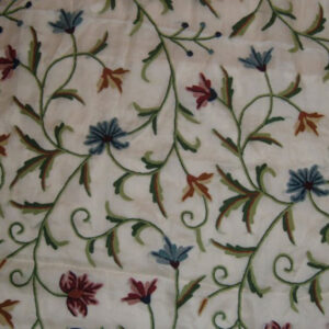 Crewel Fabric Kangal Classic White Silk Organza
