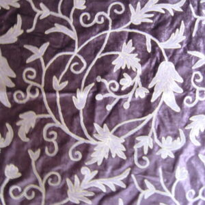 Crewel Fabric Orpheus Bright Purple Cotton Viscose Velvet