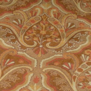 Crewel Fabric Paisley Tapestry Light Brown Cotton Duck