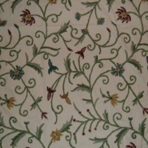 Crewel Fabric Tech White Cotton