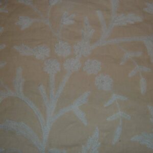 Crewel Fabric Tree Of Life White on Butter Cotton Duck