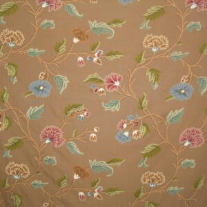 Crewel Fabric Winter Time Coffee Hot Cotton